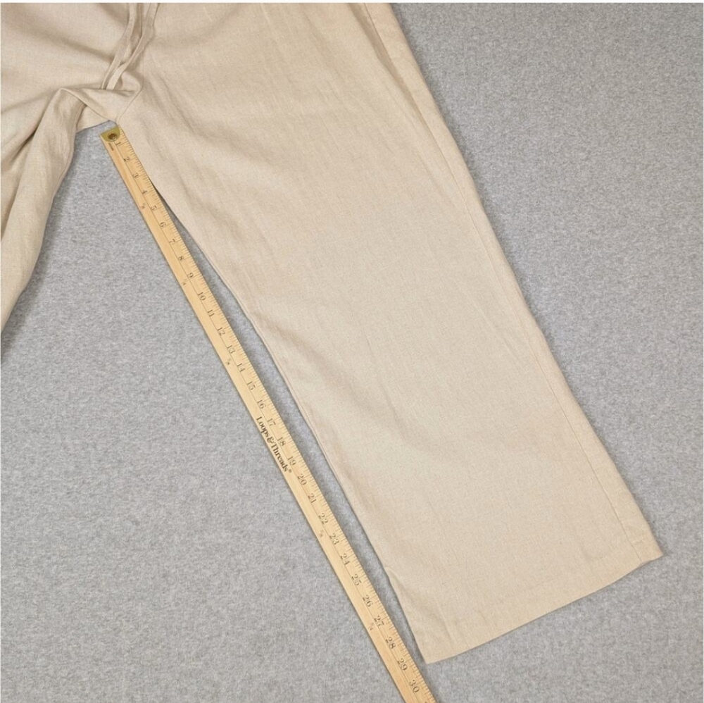 NWT Hollister Tan Linen Blend Wide Leg Elastic Waist Pants XXL - Picture 13 of 14